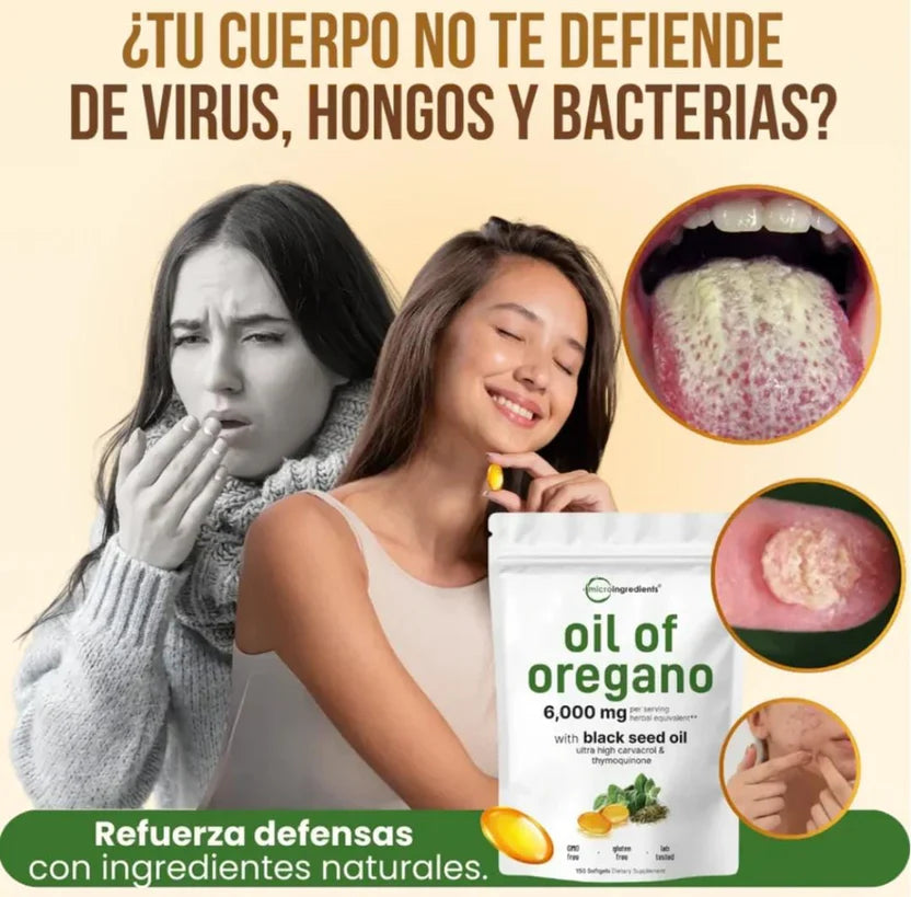 Aceite de orégano, 120 cápsulas 💊 35% de descuento🔥